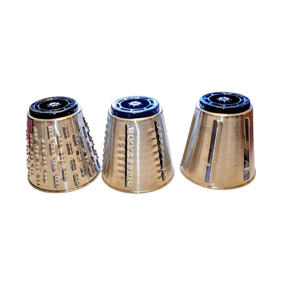 Pampered Chef Other - 🔥Pampered Chef (3) Rotary Food Processor Shredder Slicer Grater Cones 🔥